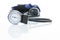 Blood pressure measuring medical equipment on white background - a tonometer