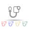 Blood pressure multi color icon. Simple thin line, outline vector of blood donation icons for ui and ux, website or mobile