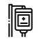 Blood pumping device icon vector outline illustration