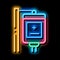 blood pumping device neon glow icon illustration