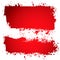 Blood red ink banner