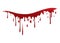 Blood splash or splatter. Red paint spot drip, drop or stain blot, patch, liquid texture. Abstract grunge dirty mark