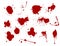 Blood splat splash spot ink stain blot patch liquid vector illustration