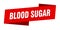 blood sugar banner template. blood sugar ribbon label.