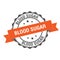 Blood sugar stamp illustration