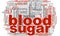 Blood sugar word cloud