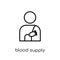 Blood Supply System icon. Trendy modern flat linear vector Blood