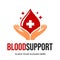 Blood support vector logo template
