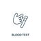 Blood Test icon. Monochrome simple Healthcare icon for templates, web design and infographics