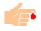 Blood test medical vector icon