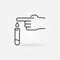 Blood Test outline icon. Vector Test tube with Drop symbol