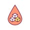 Blood test RGB color icon