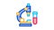 blood tests under microscope Icon Animation
