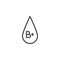 Blood type B plus vector icon