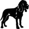 bloodhound Black Silhouette Generative Ai