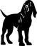 Bloodhound Black Silhouette Generative Ai
