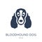 Bloodhound dog icon. Trendy flat vector Bloodhound dog icon on w