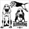 Bloodhound dog - vector set isolated illustration on white background