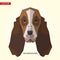 Bloodhound head vector illustration.