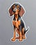 bloodhound hunting show dog sticker isolated label