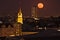 Bloodmoon rising over Budapest