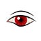 Bloodshot eye icon. Clipart image
