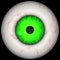 Bloodshot green eyeball