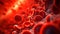 Bloodstream, countless red blood cells glide through the plasma, Generative AI