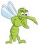 Bloodthirsty cartoon mosquito