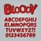 Bloody Comic Pop Art Alphabet and Numbers