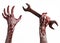 Bloody hand holding a big wrench, bloody wrench, big key, bloody theme, halloween theme, crazy mechanic, white background