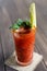 Bloody mary cocktail garnished with celery, popular alcohol drink