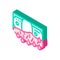 bloody money isometric icon vector illustration