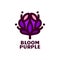 bloom purple nature logo concept design illustration