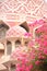 Blooming bougainvillea and pink mosque, Kuala Lumpur, Malaysia