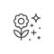 Blooming flower line outline icon