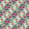 Blooming garden. Red wild rose. Beautiful, with many details seamless watercolor pattern. Great for design fabric, wrap