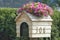Blooming Mail Box, handmade wooden mailbox with flowering petunias