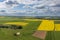 Blooming rapeseed fields in the Taunus Germany