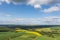 Blooming rapeseed fields in the Taunus Germany