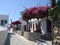Blooming street of Artemonas city, Sifnos Island