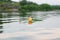 Blooming Water Lily. Yellow water Lily blooms on the river. Nenuphar