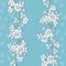 Blooming white garden roses seamless pattern on soft blue background,for decorative,apparel,fashion,fabric,textile,print