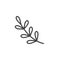 Blossom willow branch line icon