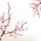 Blossoming branch of sakura. EPS 10