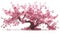 A blossoming cherry watercolor illustration - Generative AI.