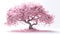 A blossoming cherry watercolor illustration - Generative AI