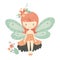 Blossoming fairyland enchantment, colorful clipart of cute fairies with blossoming wings and enchanting flower magic