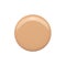 Blot of beige circle shaped nail polish isolated on white