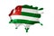 Blot with national flag of abkhazia